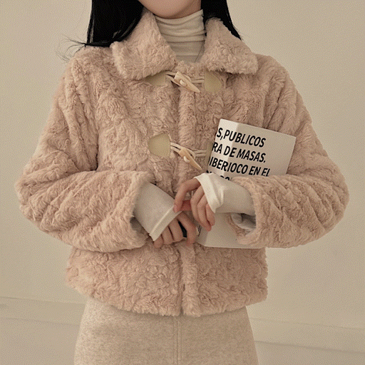 [누빔안감] 몽글 밍크퍼 떡볶이 누빔 자켓 2color
